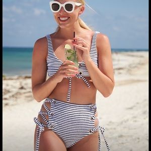 Mara Hoffman Terry Cloth Striped Bikini XS